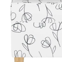 Storage Bench Contoured Tulips White - Skyline Furniture -Skyline Furniture GUEST b6e12f74 450a 4c76 92b2 2fcb5b0dcd5d