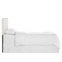 King Bella Nail Button Border Headboard Linen Talc - Skyline Furniture -Skyline Furniture GUEST b9bf7f66 ce08 4f18 8253 f2deb6d42acf