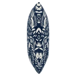 Navy Bird Print Throw Pillow - Skyline Furniture