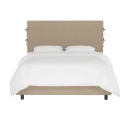 Meridan Slipcover Linen Bed - Skyline Furniture