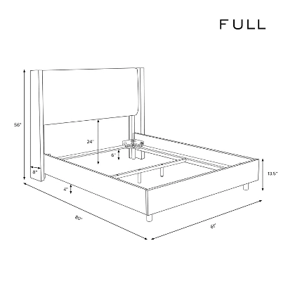 Nail Button Tufted Wingback Bed - Skyline Furniture 3 Nail Button Tufted Wingback Bed - Skyline Furniture