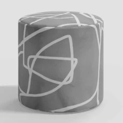 Round Thalia Ottoman In Patterns - Skyline Furniture -Skyline Furniture GUEST cf82ee5e 671d 4bc2 8315 fa81ff9136c5