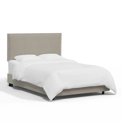 Arcadia Nailbutton Velvet Bed - Skyline Furniture 3 Arcadia Nailbutton Velvet Bed - Skyline Furniture