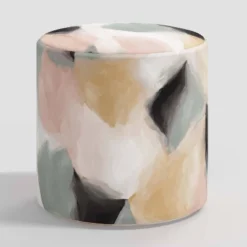 Round Thalia Ottoman In Patterns - Skyline Furniture -Skyline Furniture GUEST d5e5ad18 f568 444a a07f 38f4f03c4d1c