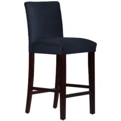 Hendrix Barstool Velvet Navy - Skyline Furniture