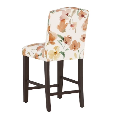 Alex Camel Back Counter Height Barstool With Botanical Print - Skyline Furniture 5 Alex Camel Back Counter Height Barstool With Botanical Print - Skyline Furniture - Image 3