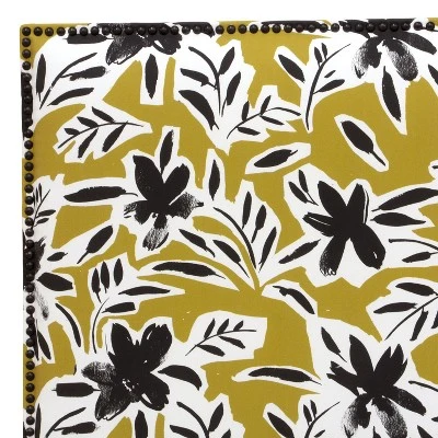 Arcadia Nail Button Botanical Printed Headboard - Skyline Furniture 5 Arcadia Nail Button Botanical Printed Headboard - Skyline Furniture - Image 3
