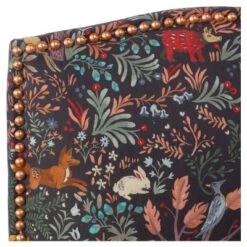 Ayala Nail Button Patterned Dining Chair Frolic Navy - Skyline Furniture -Skyline Furniture GUEST e6d0a2b5 68b1 493c a97f af4c457c46a8