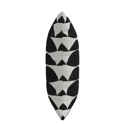 18" X 18" Outdoor Decorative Throw Pillow Halfmoon Black/White - Skyline Furniture 3 18" X 18" Outdoor Decorative Throw Pillow Halfmoon Black/White - Skyline Furniture
