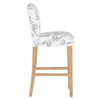 Hendrix Patterned Barstool Contoured Tulips - Skyline Furniture 4 Hendrix Patterned Barstool Contoured Tulips - Skyline Furniture - Image 2