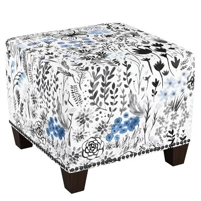 Square Nail Button Ottoman Patterned - Skyline Furniture 8 Square Nail Button Ottoman Patterned - Skyline Furniture - Image 6
