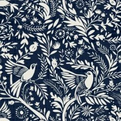 Navy Bird Print Throw Pillow - Skyline Furniture -Skyline Furniture GUEST f6899af4 45bb 4e23 bf9b 23f1e1fb22d9