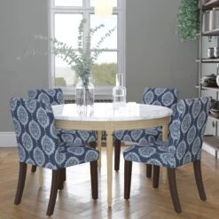 Hendrix Dining Chair In Damask - Skyline Furniture -Skyline Furniture GUEST ff73e106 614e 4142 aebc 10b16e4f696b