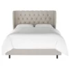 Tufted Woven Upholstered Wingback Bed - Skyline Furniture -Skyline Furniture GUEST ff78d24a 9a1f 4c89 8e93 95de82feea11